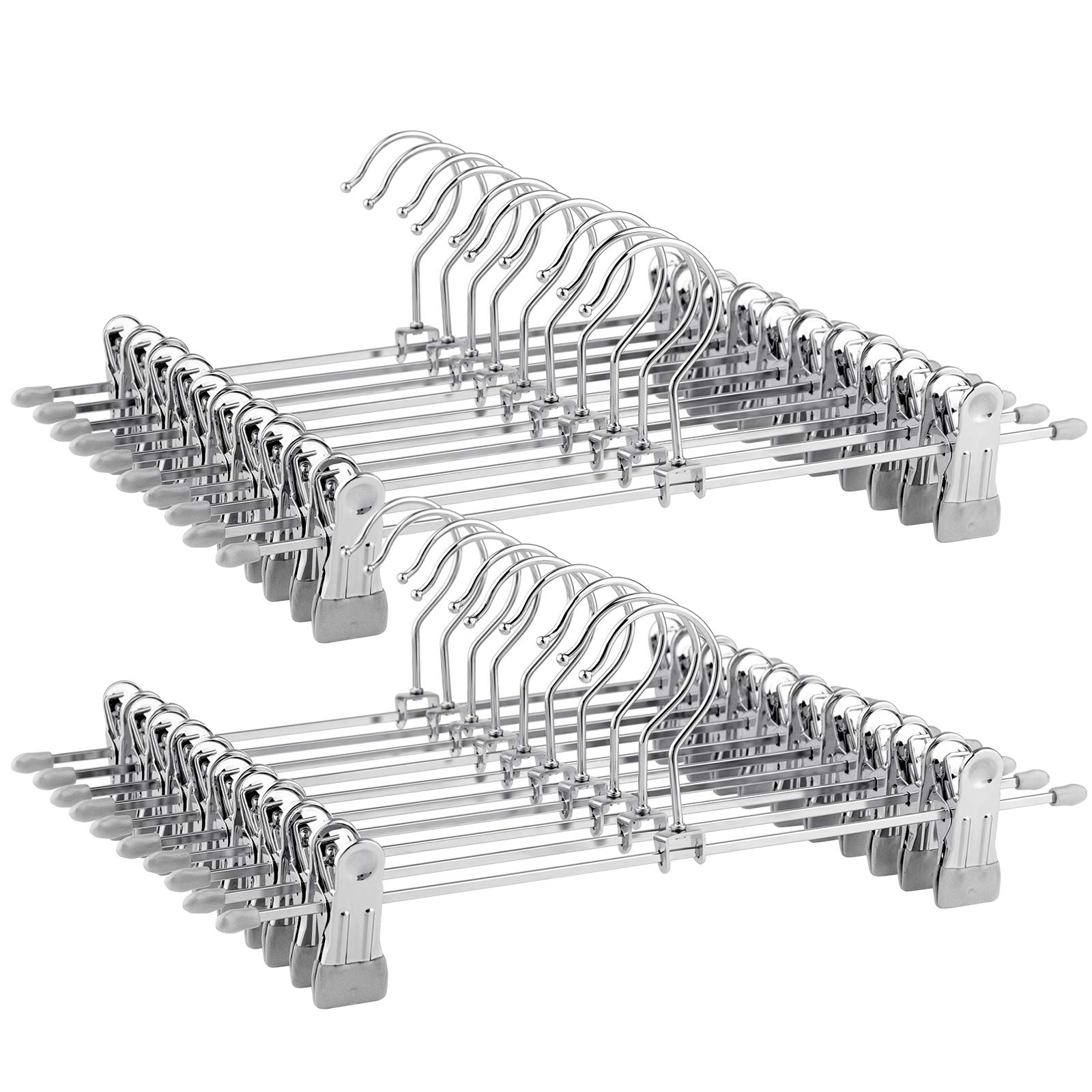 Songmics CRI03G20 grucce metallo 20 pezzi argento antiscivolo