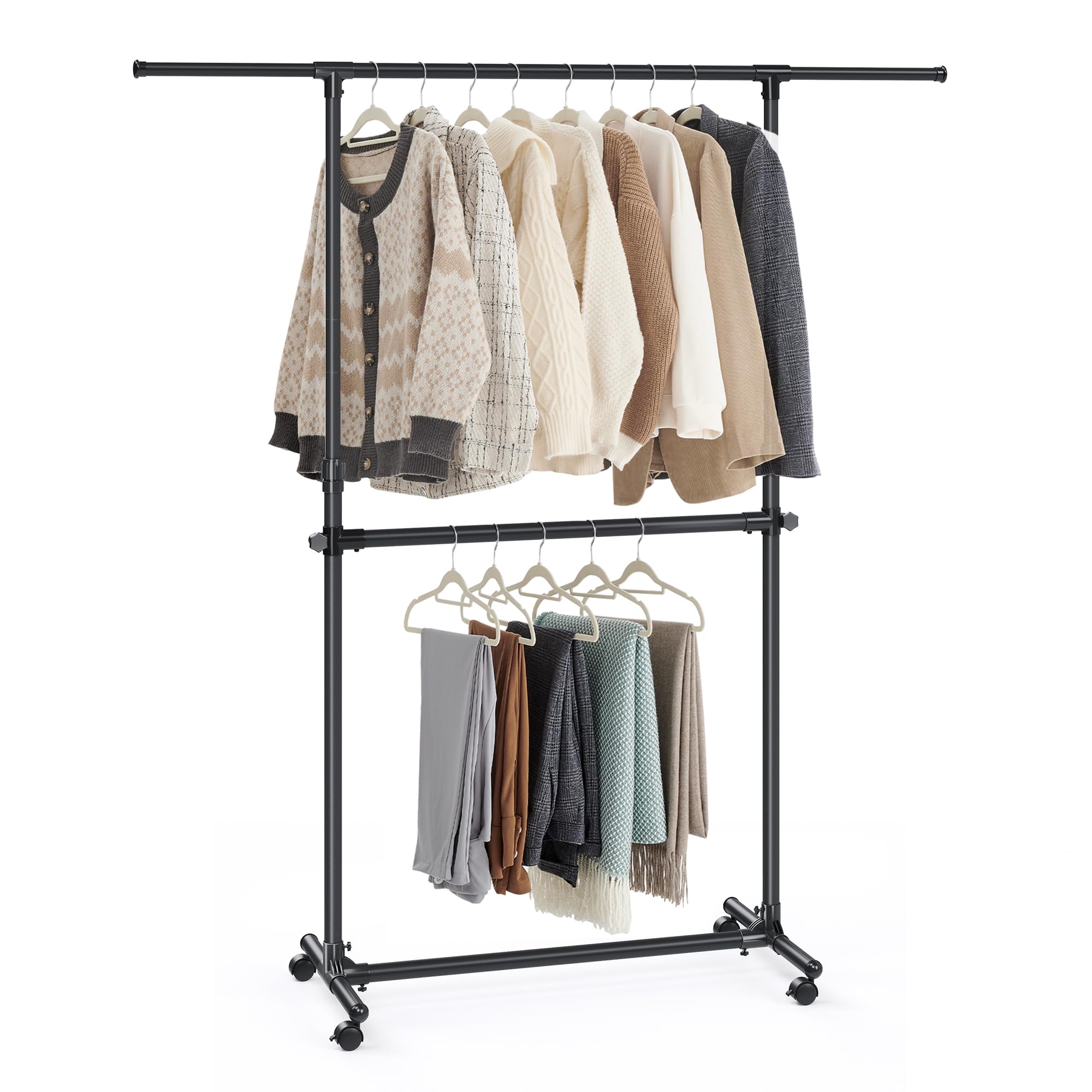 Songmics LLR401B01 Stand Appendiabiti Doppio Nero Inchiostro