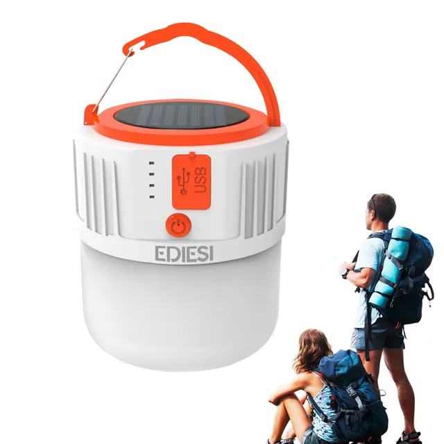 Ediesi lampada campeggio LED solare USB 42 LED ricaricabile