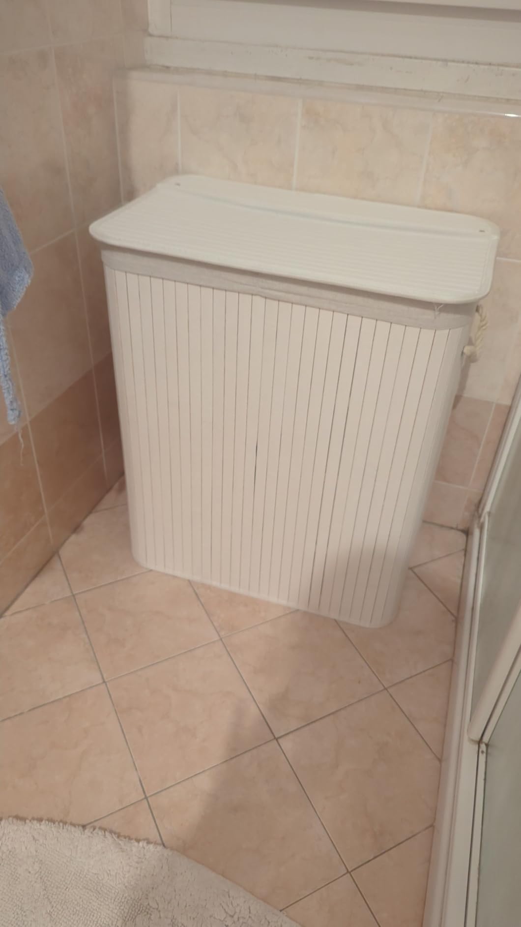 Songmics LCB64WT cesto portabiancheria bambù 100 L bianco
