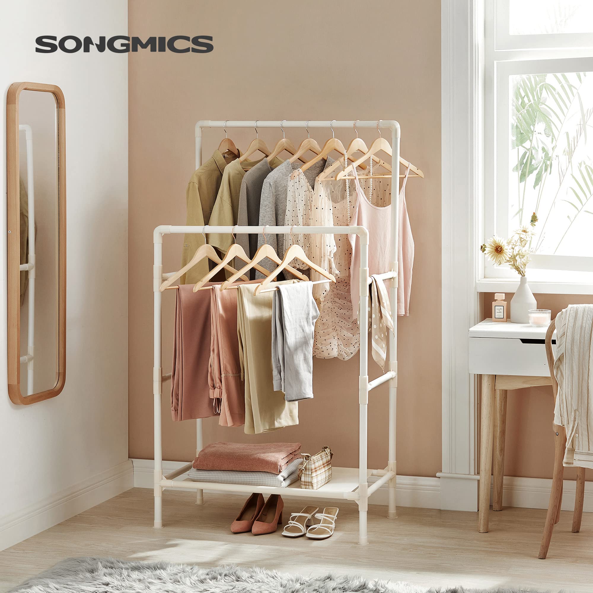 Songmics RDR01WT Stand Appendiabiti Bianco 83x157 cm