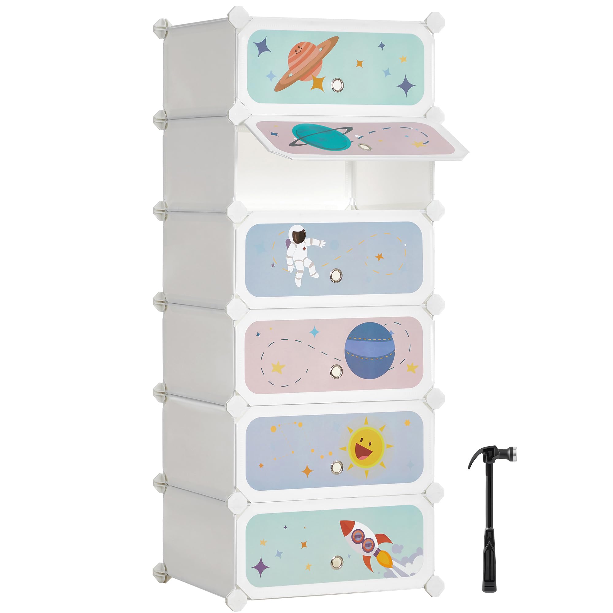 Songmics LPC904W01 Scarpiera Bambini Bianco 6 Scomparti