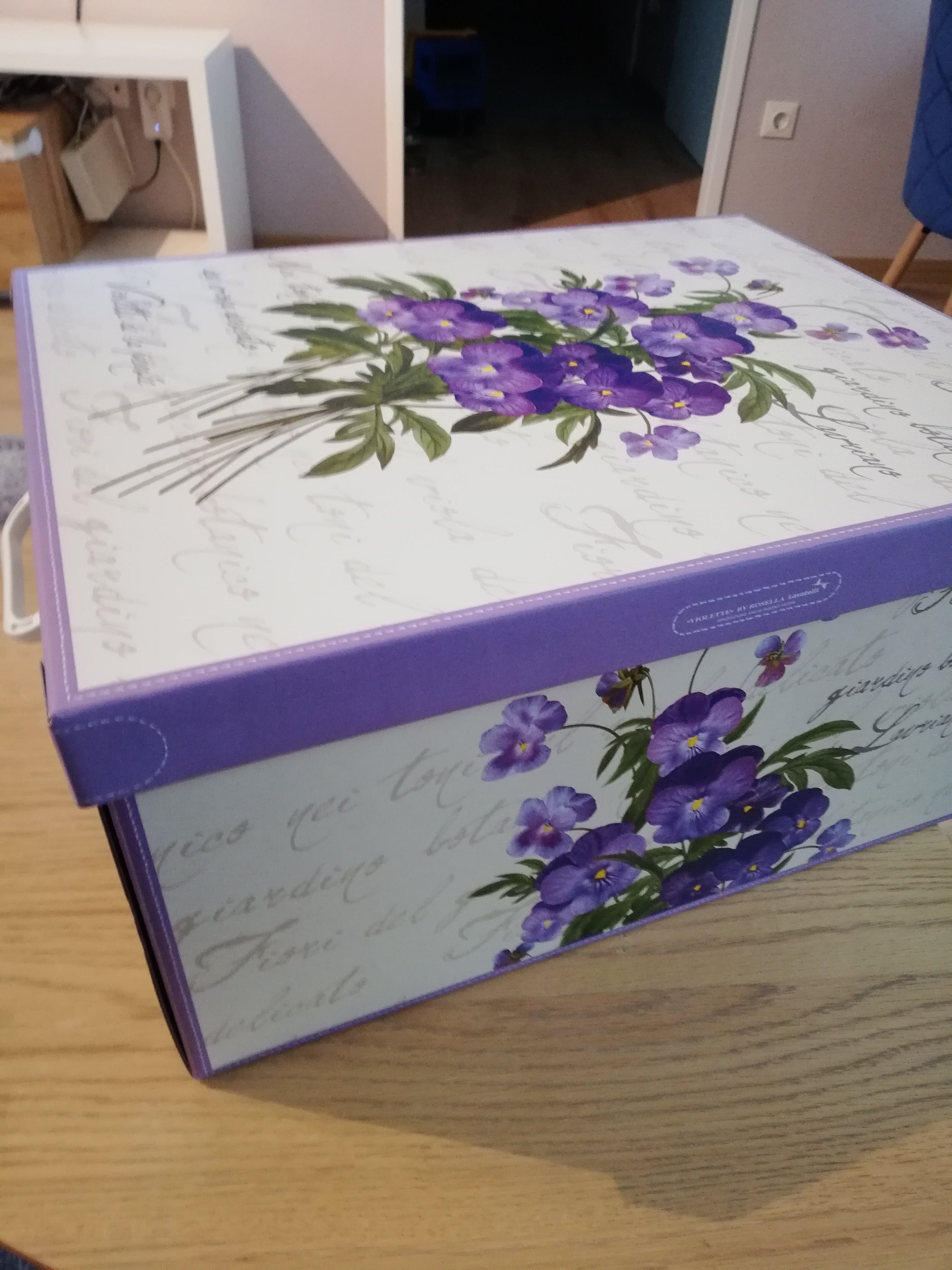 Lavatelli Scatola Armadio Grande Cartone Violetta 50x39x24