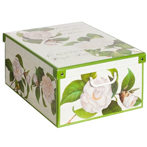 Lavatelli Camelie scatola armadio 50x39x24 cm cartone coperchio