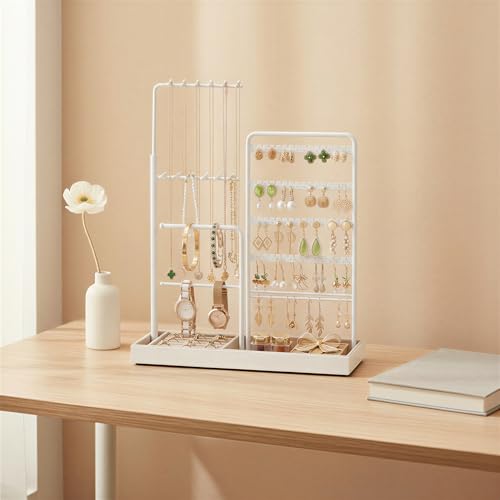 Songmics JJS026W01 portagioie bianco opaco regolabile