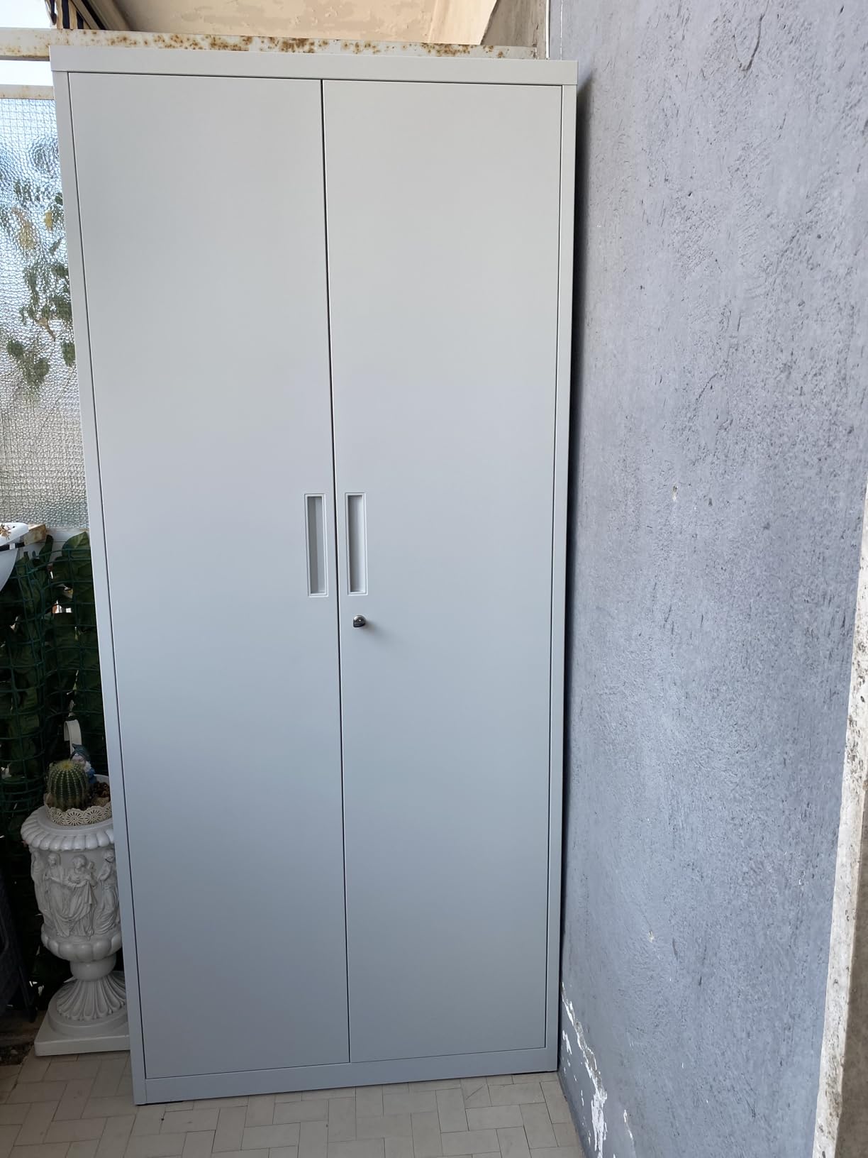 Songmics OMC014G01 armadio metallo 5 ripiani grigio 60x40x180