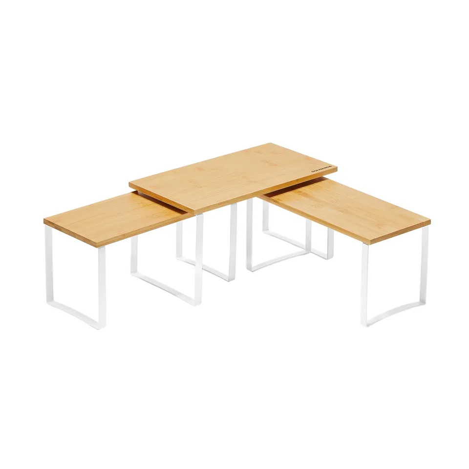 Songmics KCS014W01 scaffale cucina set 3 pezzi impilabile