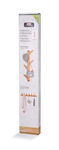 DOMO PAK LIVING Appendiabiti Bamboo 6 Ganci 2 Montaggi
