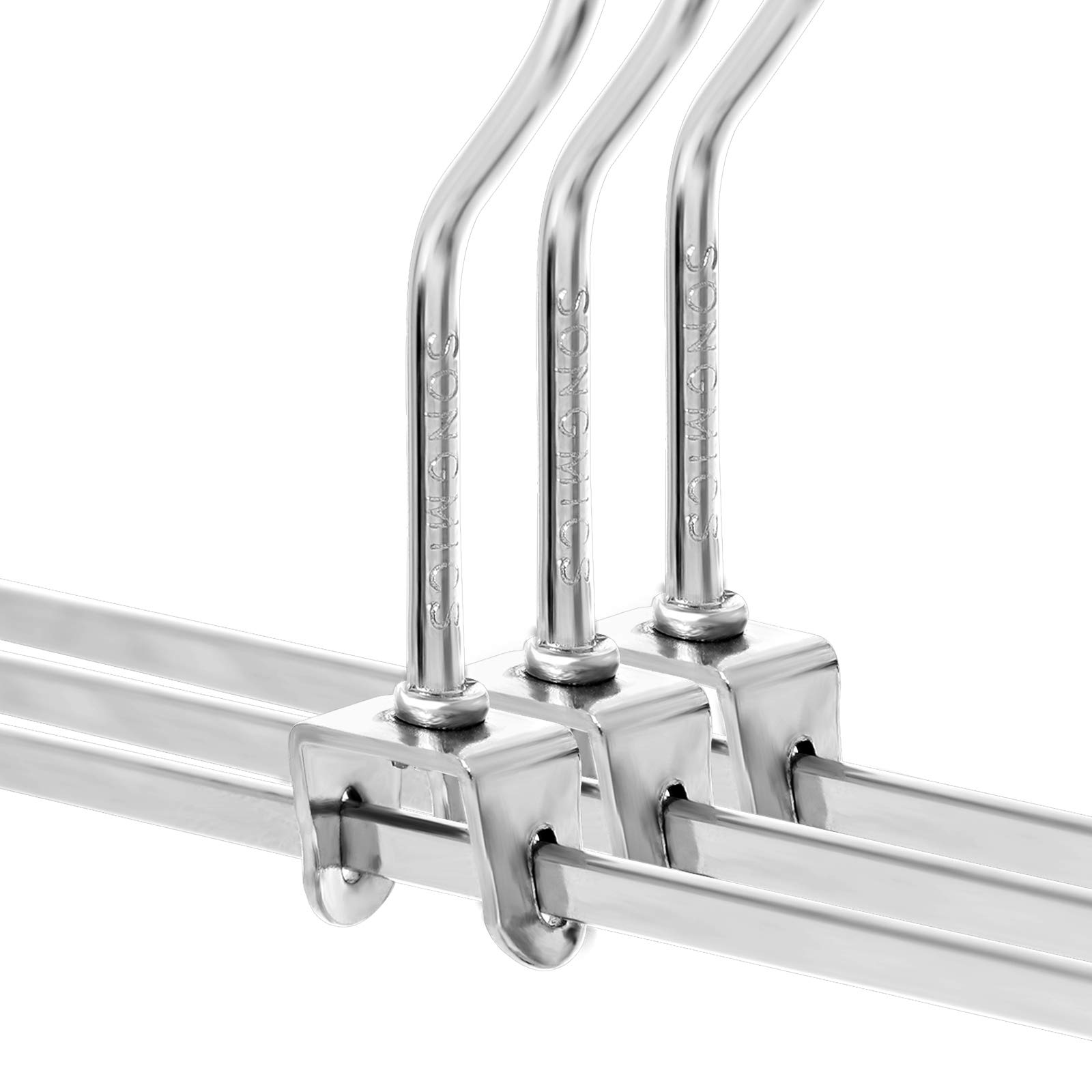 Songmics CRI003-10 Grucce Metallo 10 Pezzi 31 cm Cromate