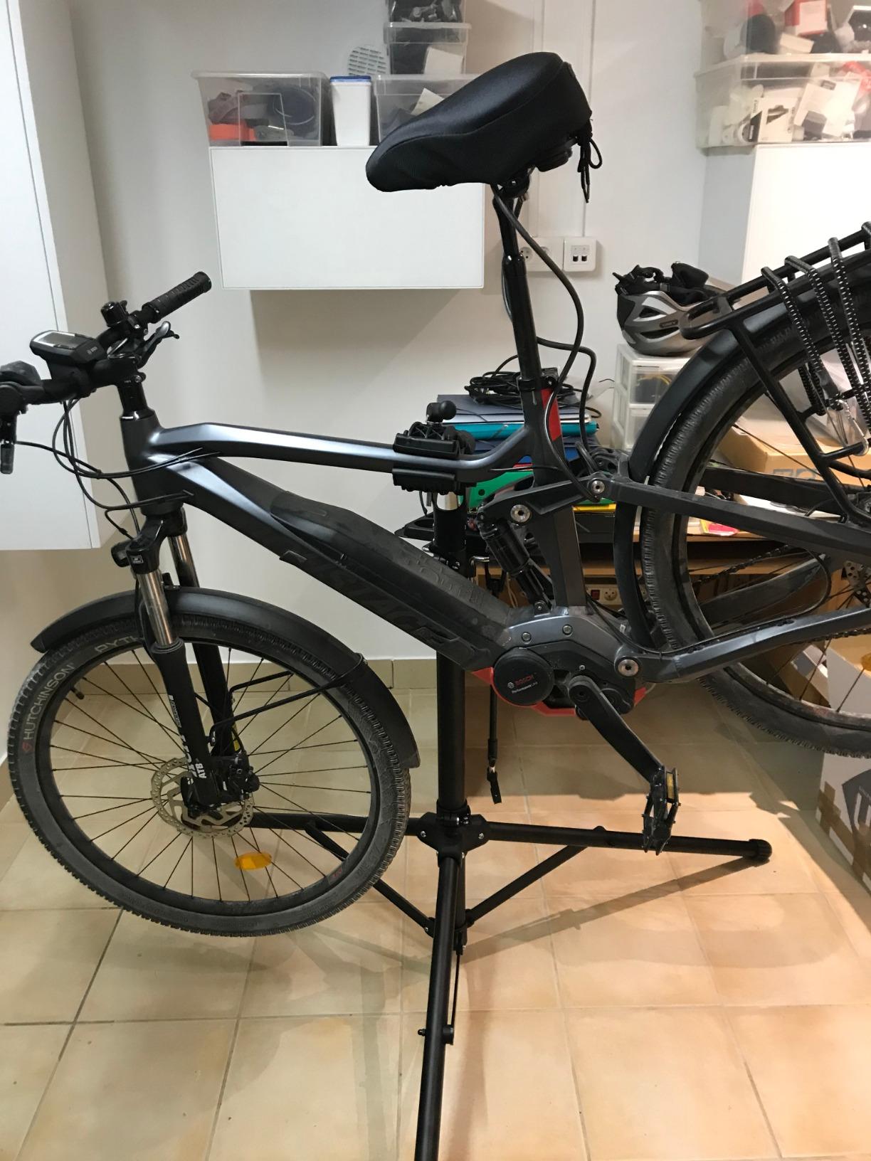 Songmics cavalletto bici riparazione regolabile con vassoio