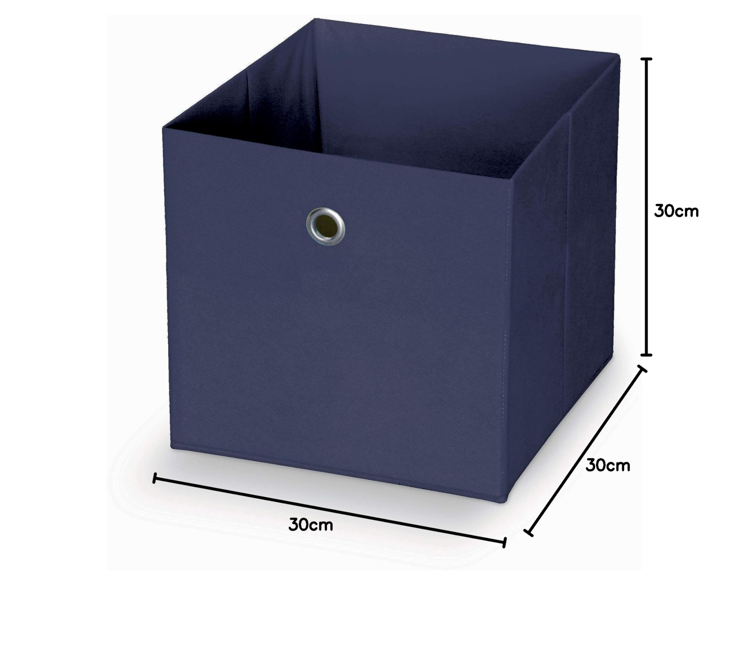 Domopak Living cubo contenitore TNT 30 cm blu con occhiello