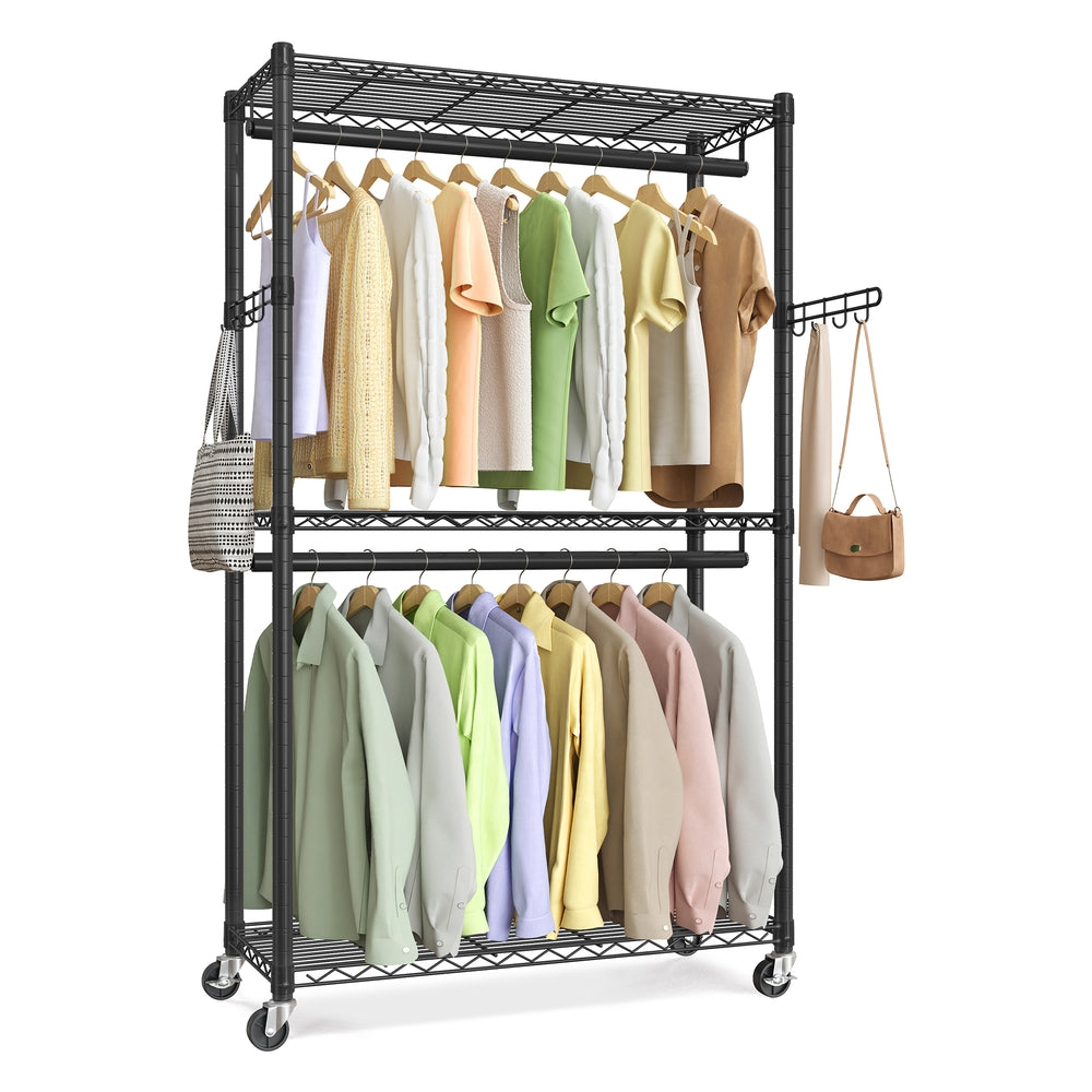 Songmics stender appendiabiti con ruote heavy-duty salvaspazio