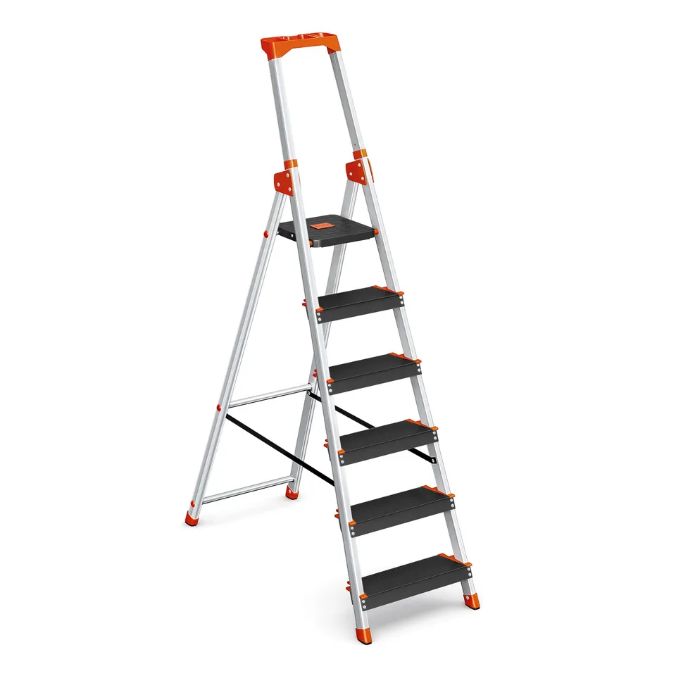 Songmics GLT06BK Scaletta 6 Gradini Alluminio 150 kg