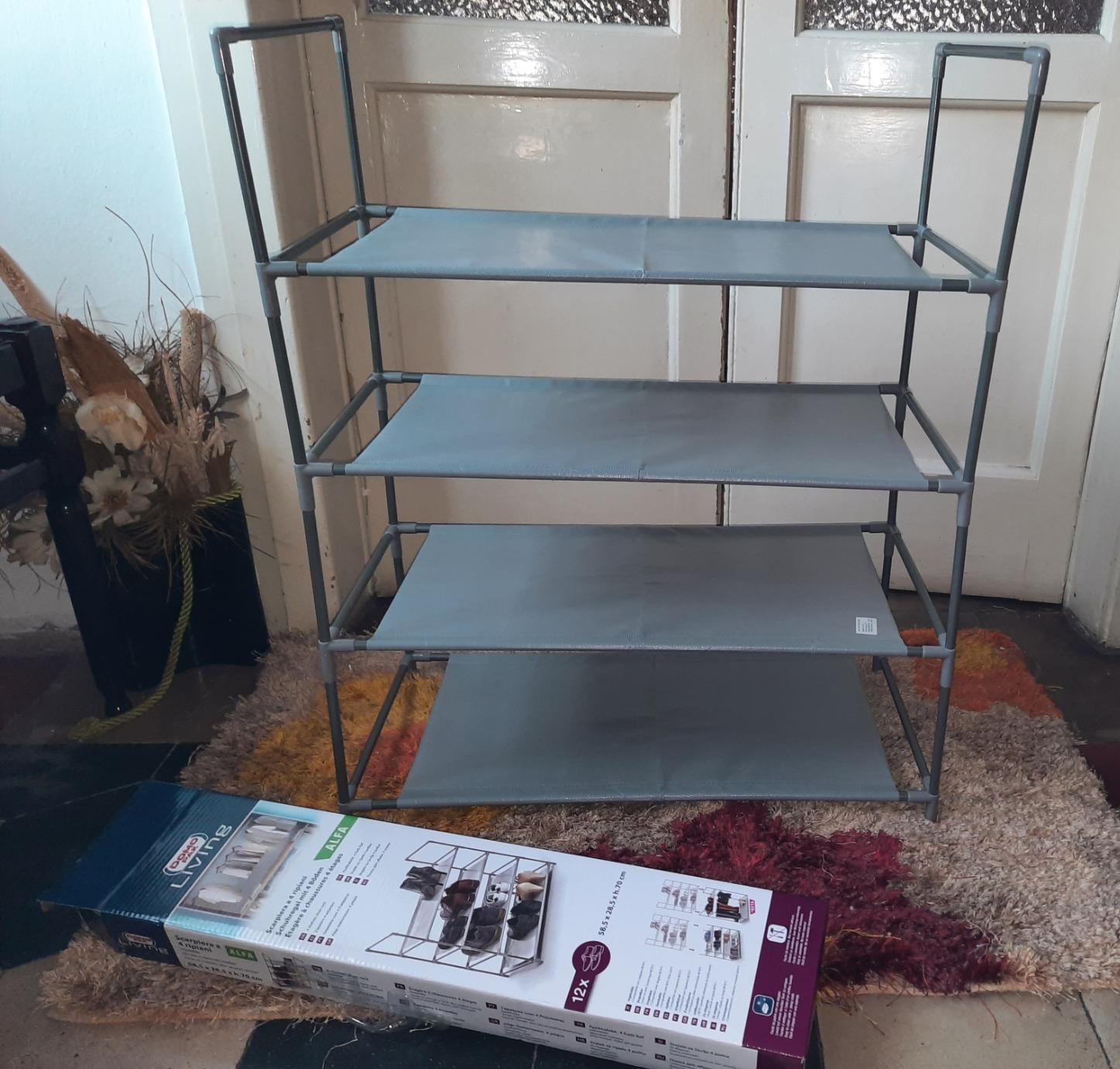 Domopak Living scaffale 4 ripiani plastica 58,5x28,5x70