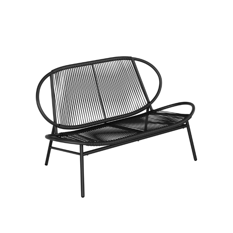 Songmics panchina da giardino 2 posti rattan