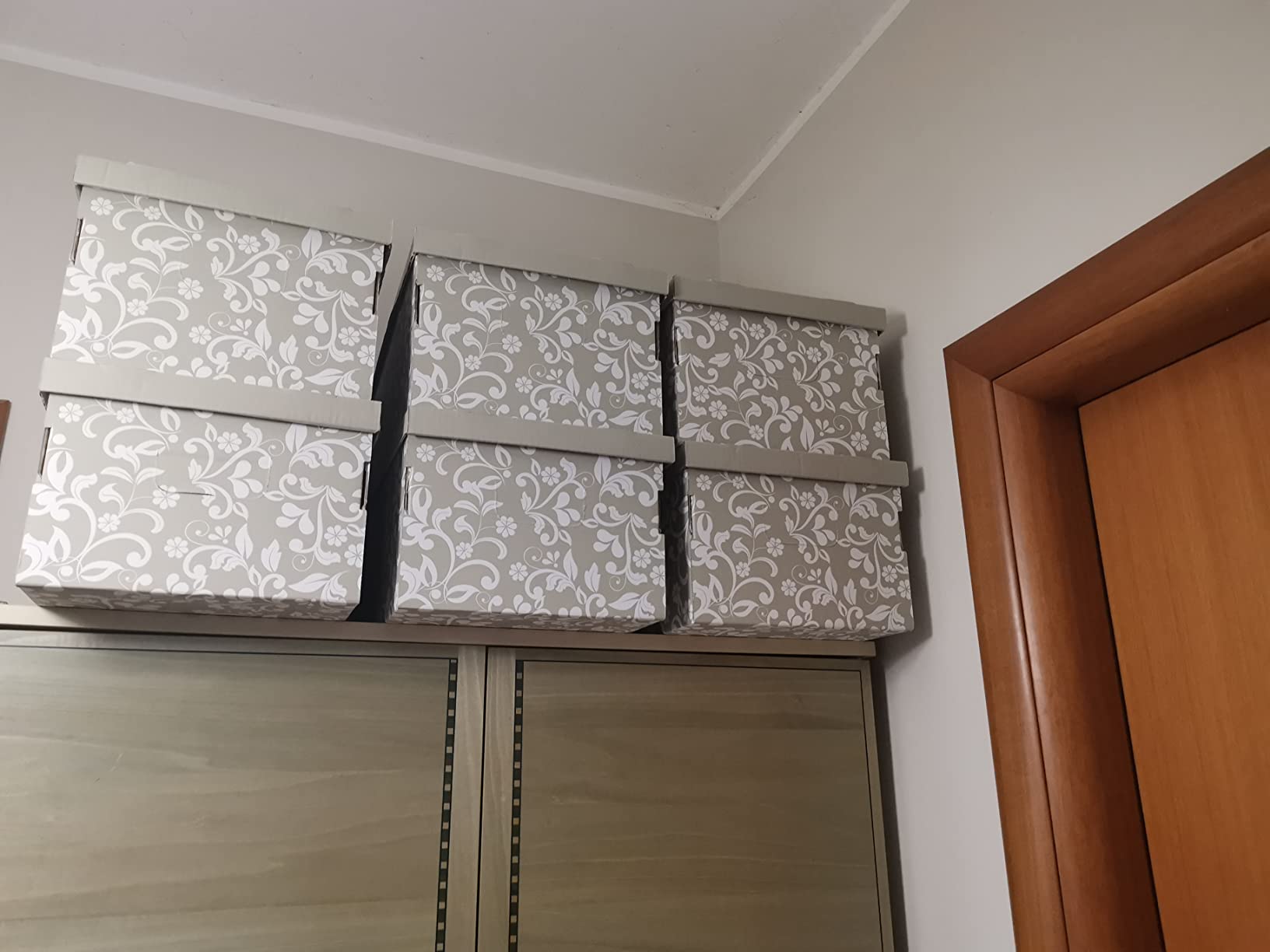 Lavatelli Flowers set 6 scatole cartone grigio 29x51x20