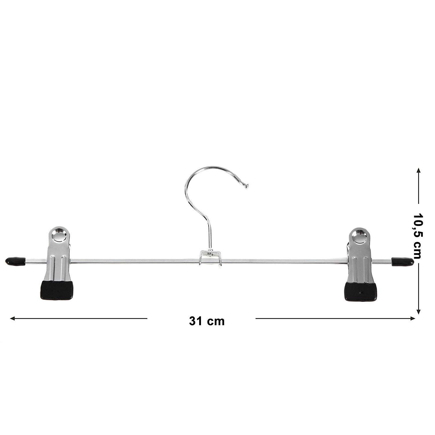 Songmics CRI003-10 Grucce Metallo 10 Pezzi 31 cm Cromate