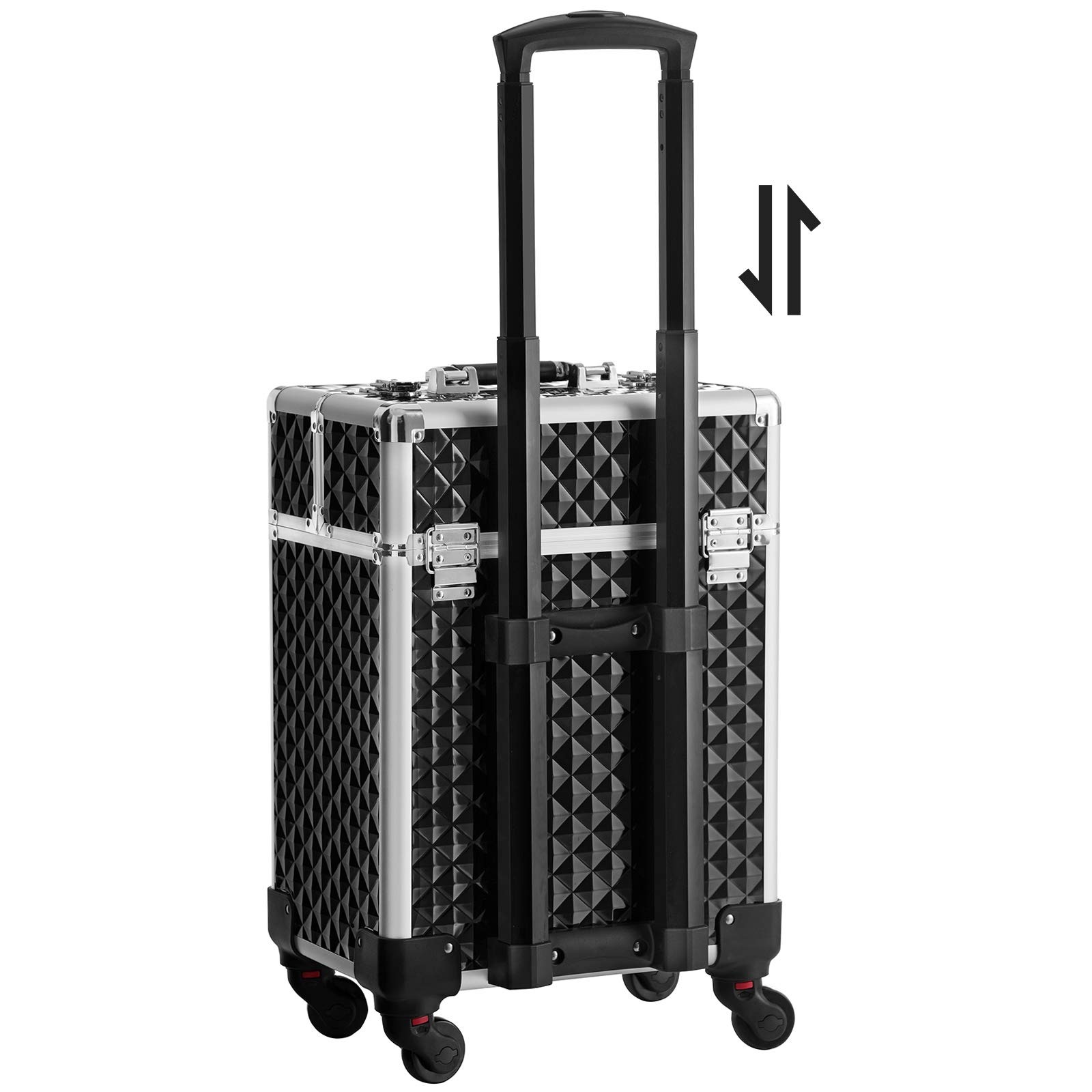 Songmics Valigia Trucco Trolley Make Up 4 Ruote 4 Vassoi