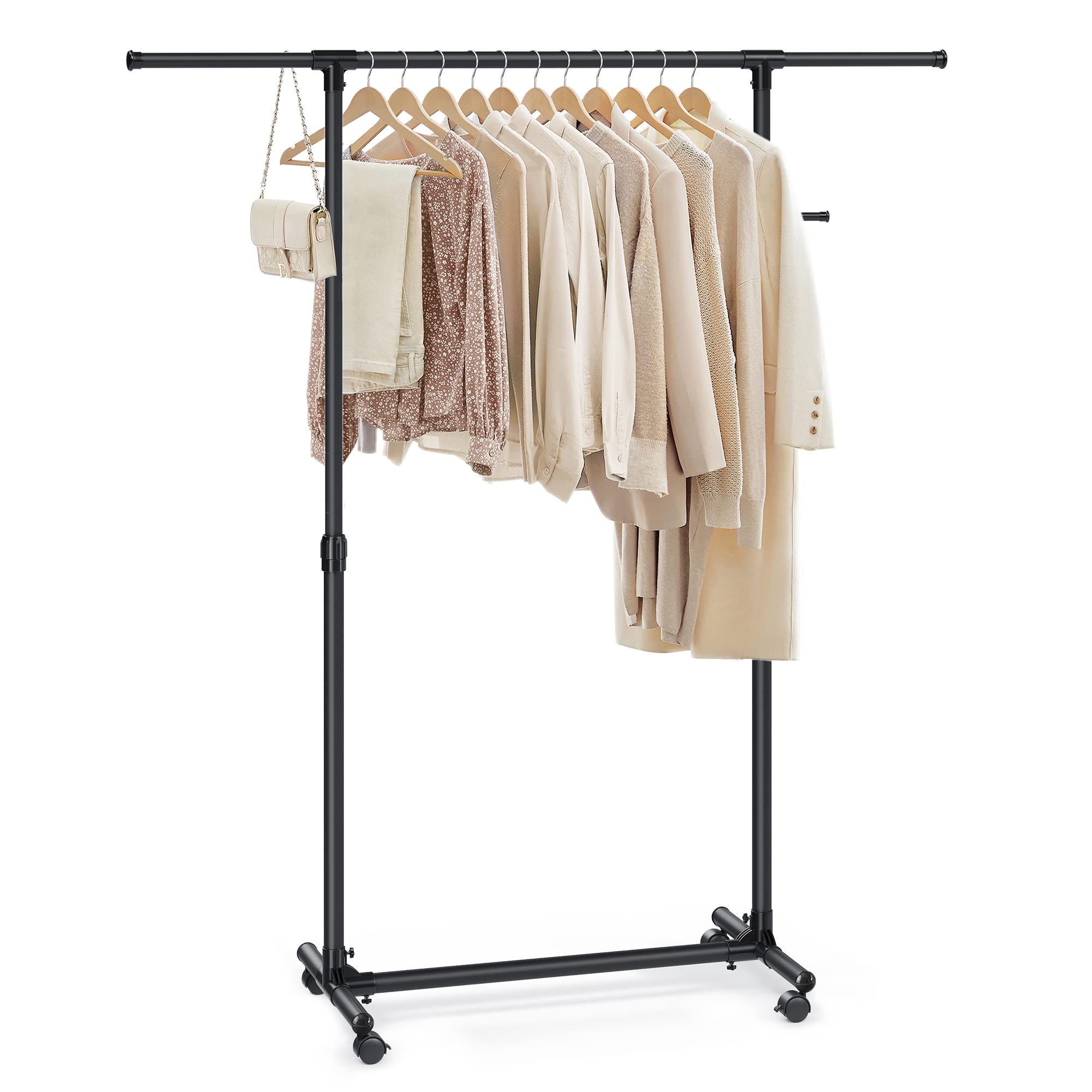 Songmics LLR001B01 stand appendiabiti nero con ruote