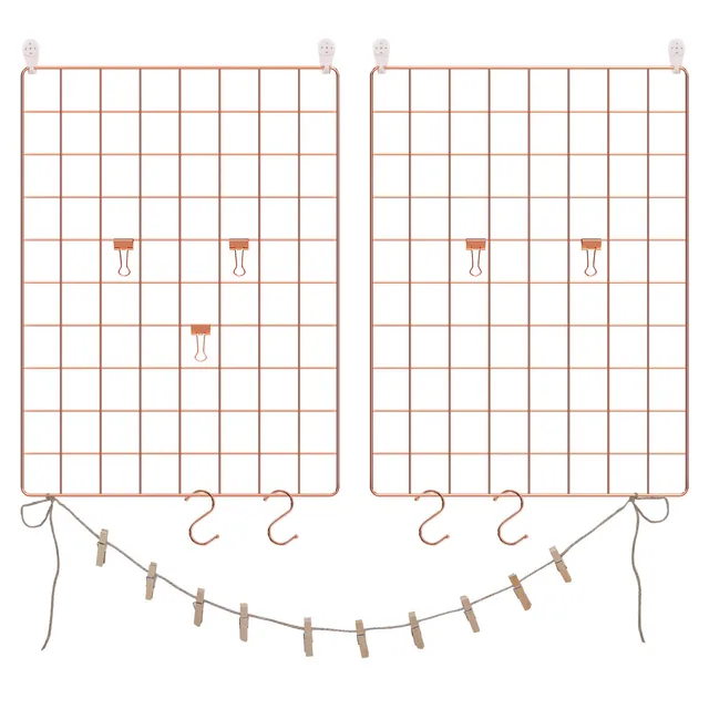 Songmics LPP01DR griglia parete rosa oro set 2 pezzi
