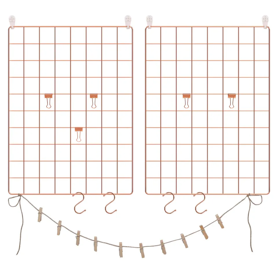 Songmics LPP01DR griglia parete rosa oro set 2 pezzi