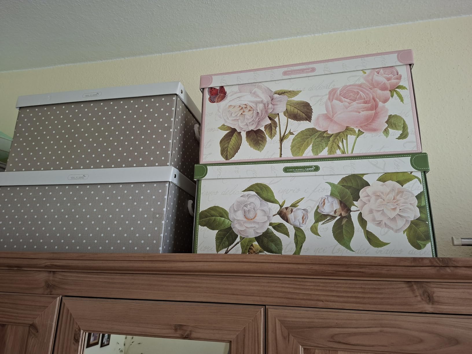 Lavatelli Mix6 scatole armadio set 2 pezzi 49x40x24 floreale