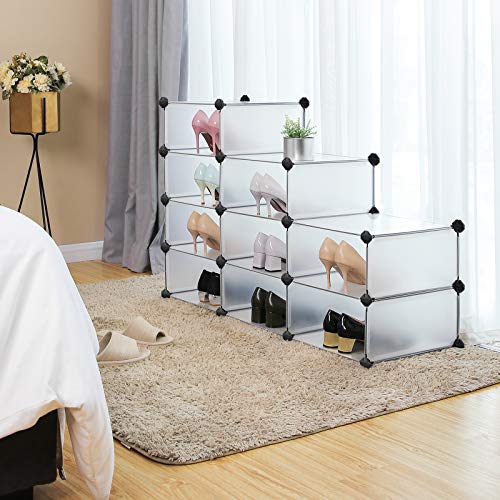 Songmics LPC20W scaffale montabile bianco salvaspazio