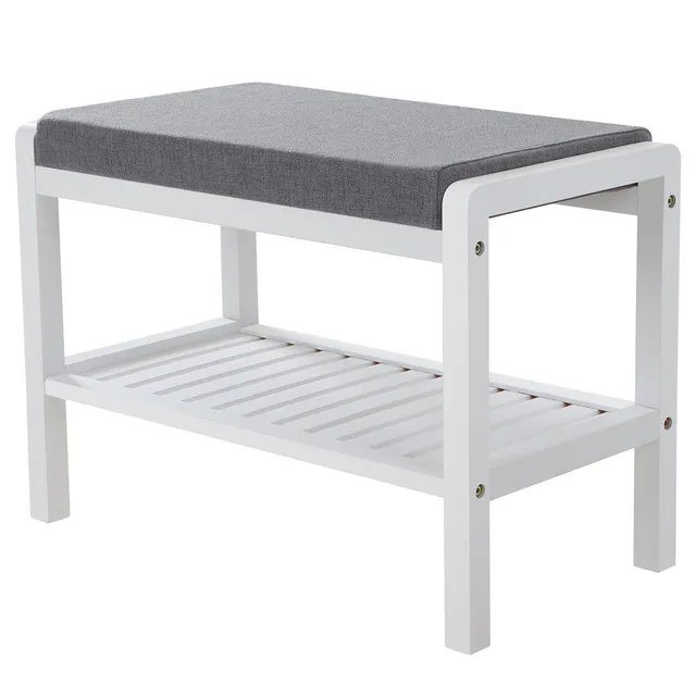 Songmics Sgabello Scarpiera Bambu 60x32x43 Portata 158 kg
