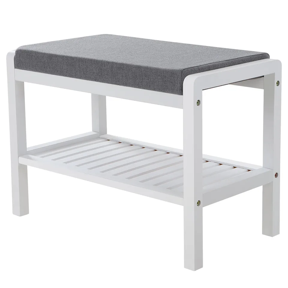 Songmics Sgabello Scarpiera Bambu 60x32x43 Portata 158 kg