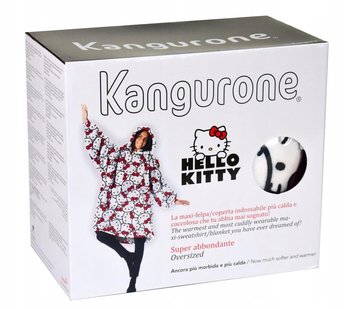 Kanguru felpa coperta Hello Kitty pile 85x75 cm oversize