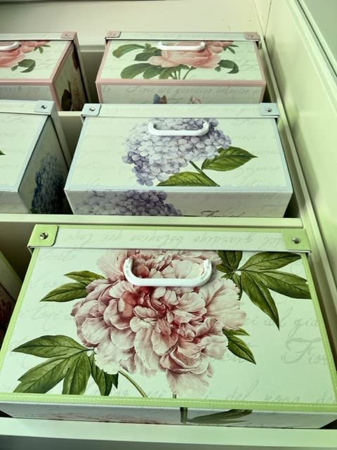 Lavatelli Scatola Cartone Media Fiori Ortensie 32x42x17,5 cm
