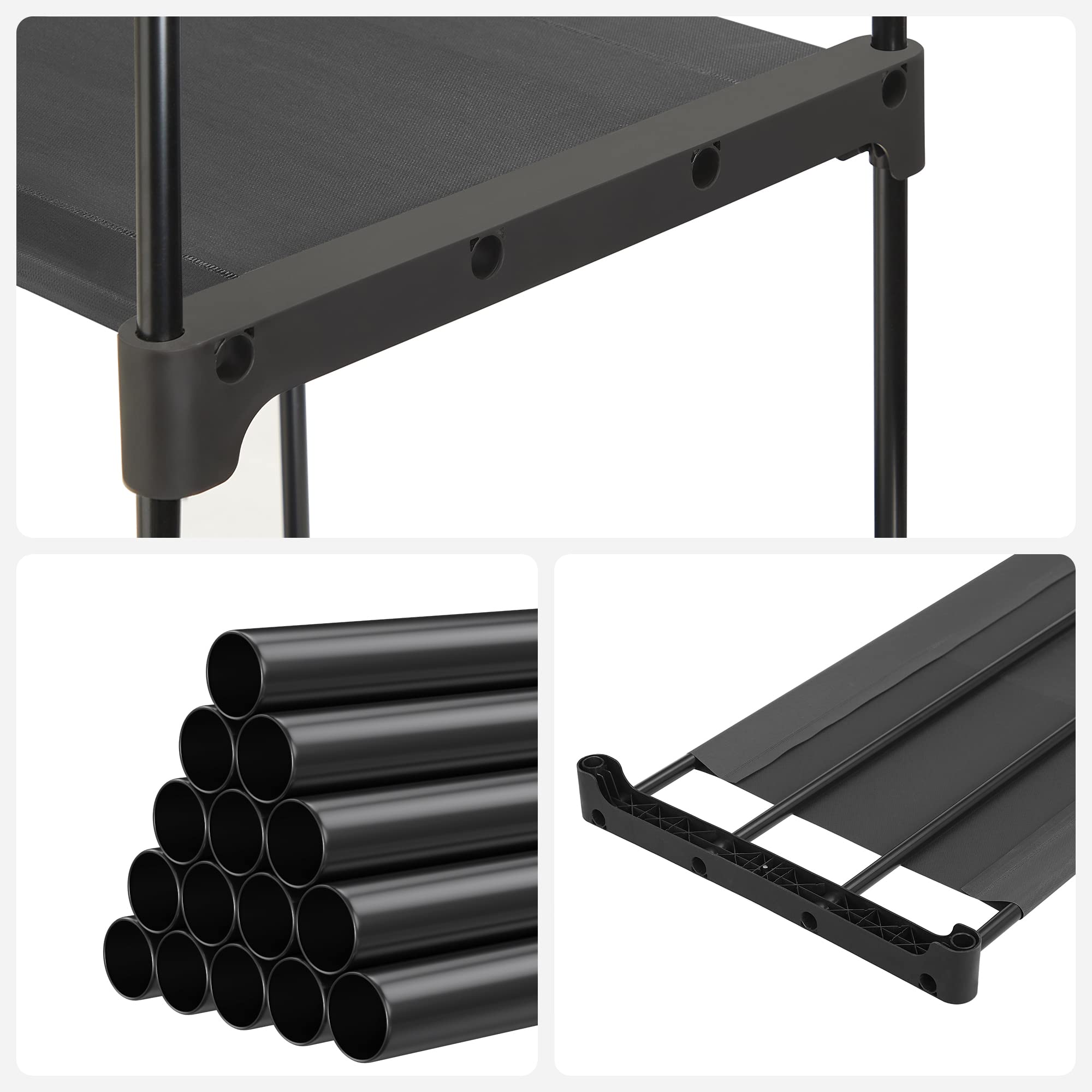 Songmics RYG24BK Armadio Portatile 112x43x165 cm Nero