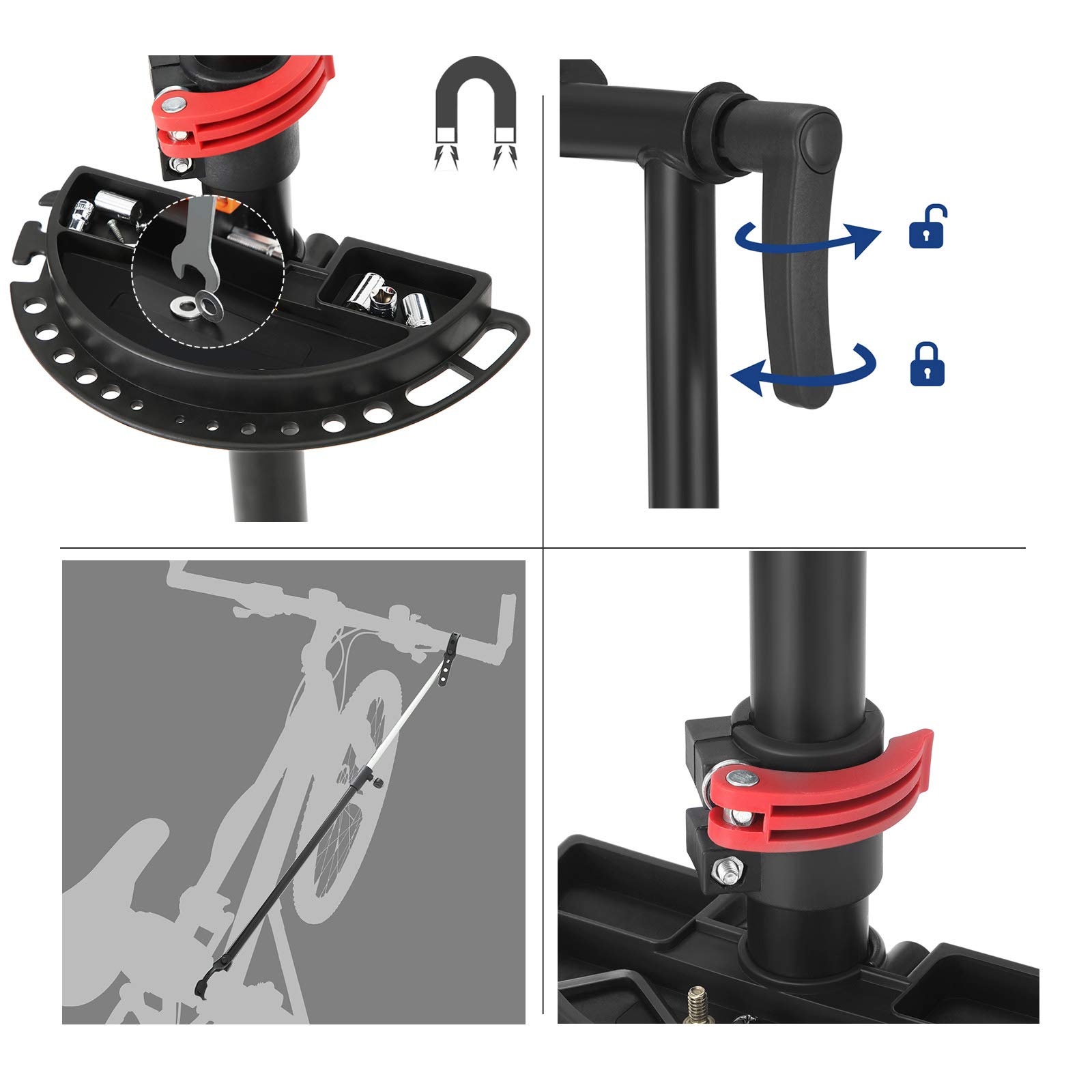 Songmics Supporto Riparazione Bici Officina Acciaio 25 kg