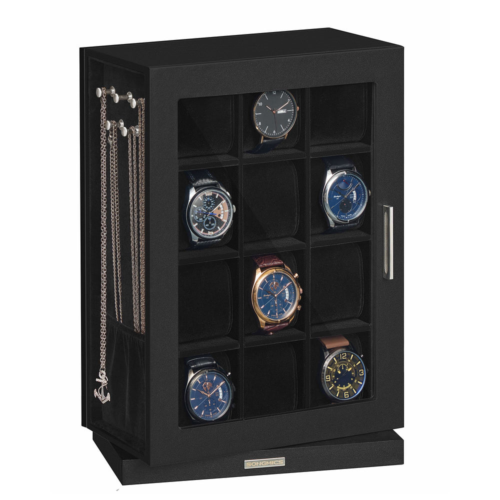Songmics UJWB028B01 Portorologi 12 Scomparti Nero