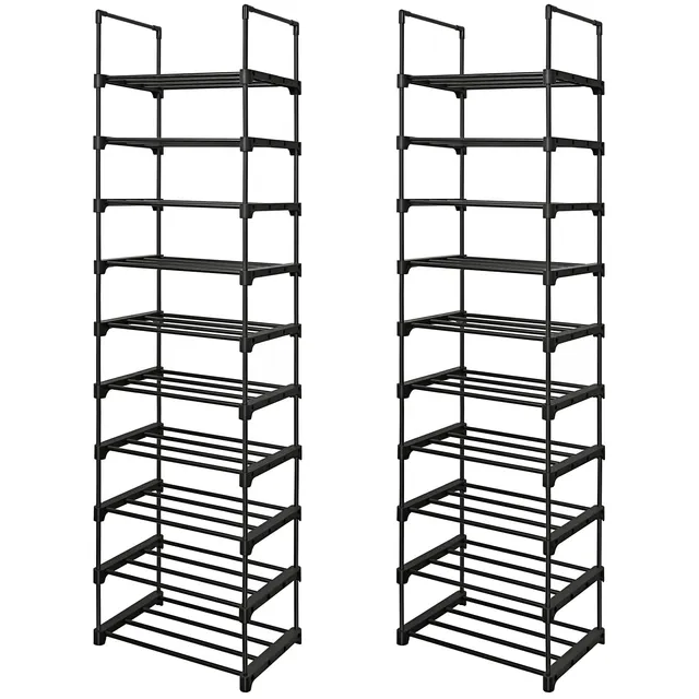 Songmics Scarpiera 10 Ripiani 45x30x174 cm Set da 2 Metallo