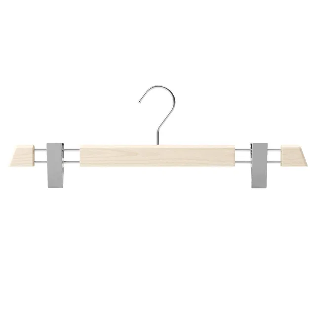 Mainetti Linea Legno grucce con pinze naturale 40 cm 5 pezzi salvaspazio