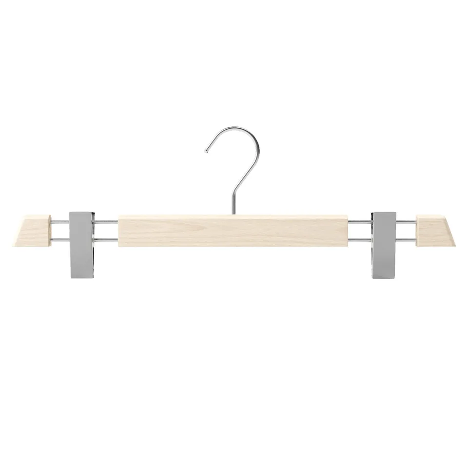 Mainetti Linea Legno grucce con pinze naturale 40 cm 5 pezzi salvaspazio