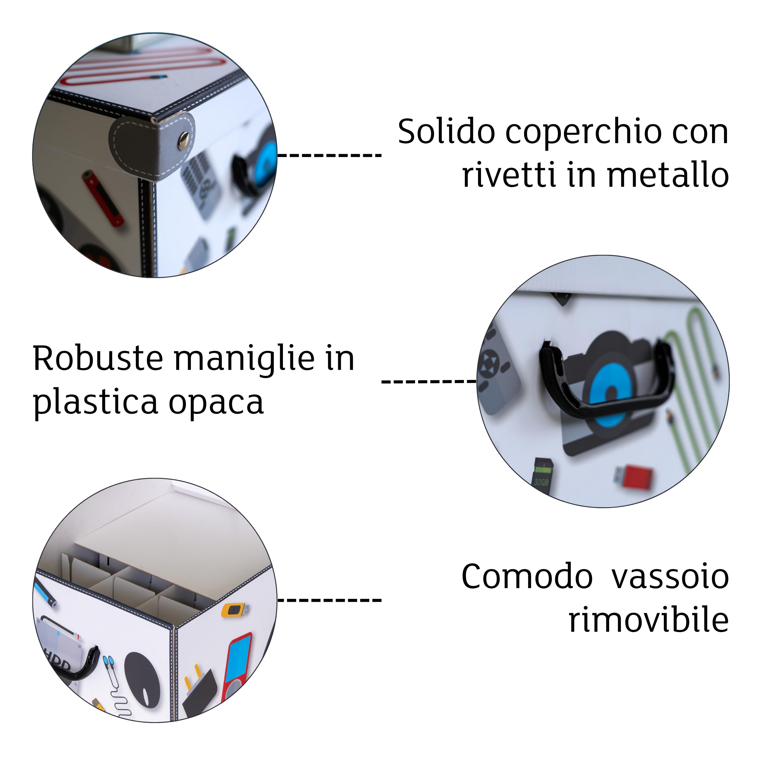 Lavatelli Tech Organizer Scatola Gadget 42x32 Cartone