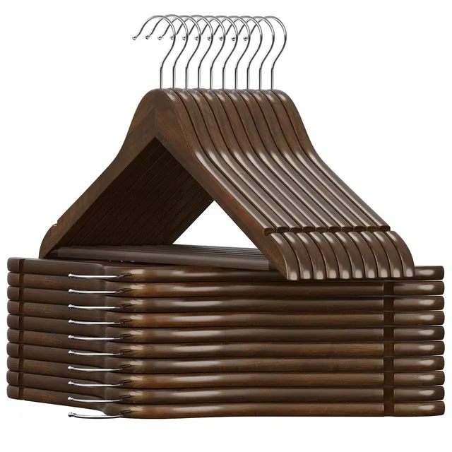 Songmics CRW02V20 grucce legno noce scuro 20 pezzi antiscivolo