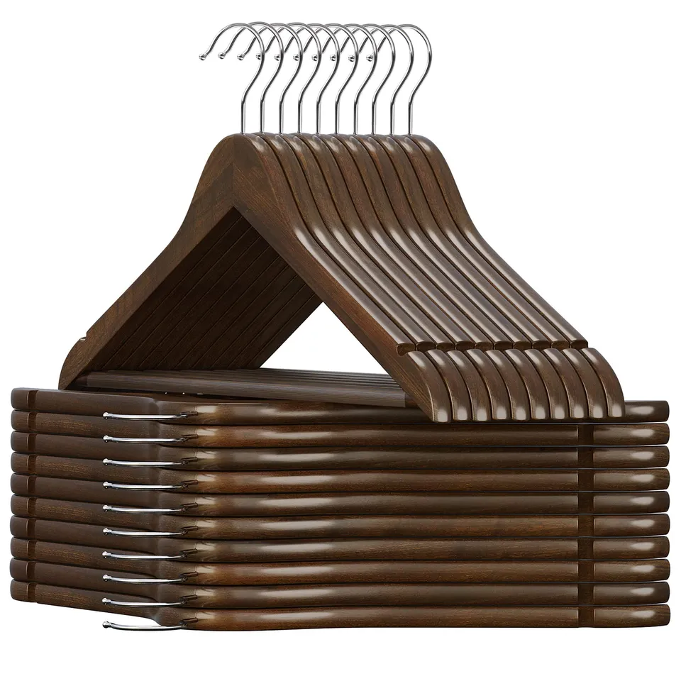 Songmics CRW02V20 grucce legno noce scuro 20 pezzi antiscivolo