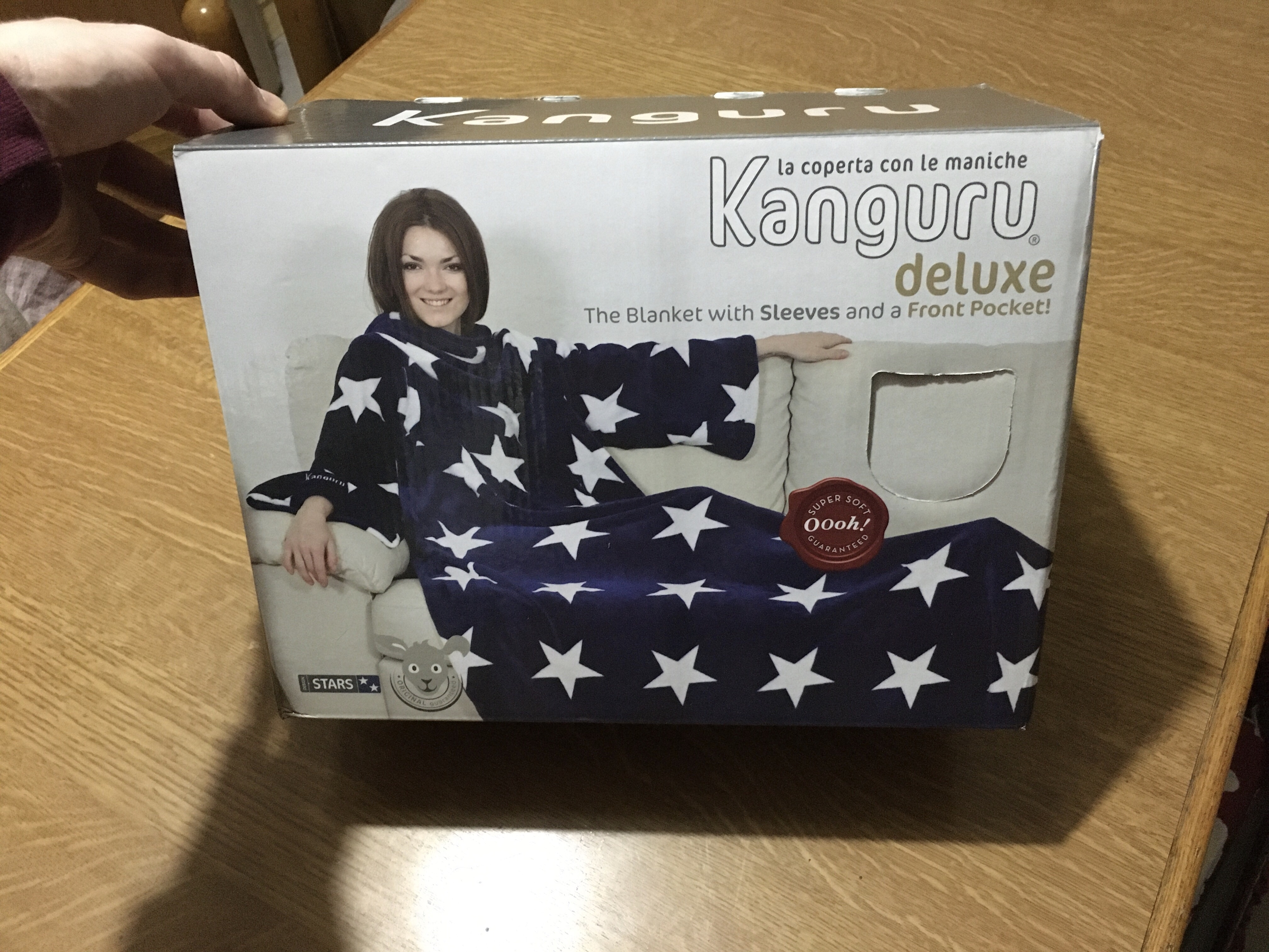 Kanguru Deluxe Pop coperta con maniche 140x210 cm microfibra