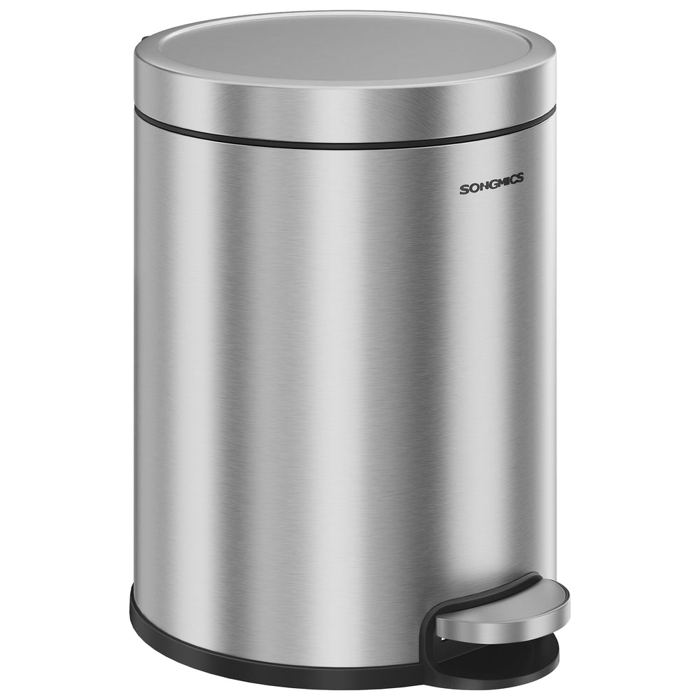 Songmics ULTB016WZ01 pattumiera bagno 6 L bianca pedale