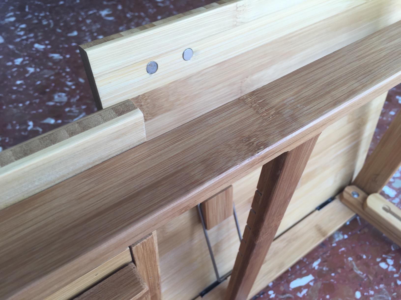 Songmics LLD01N Tavolino Bambù Letto Laptop Inclinabile Naturale