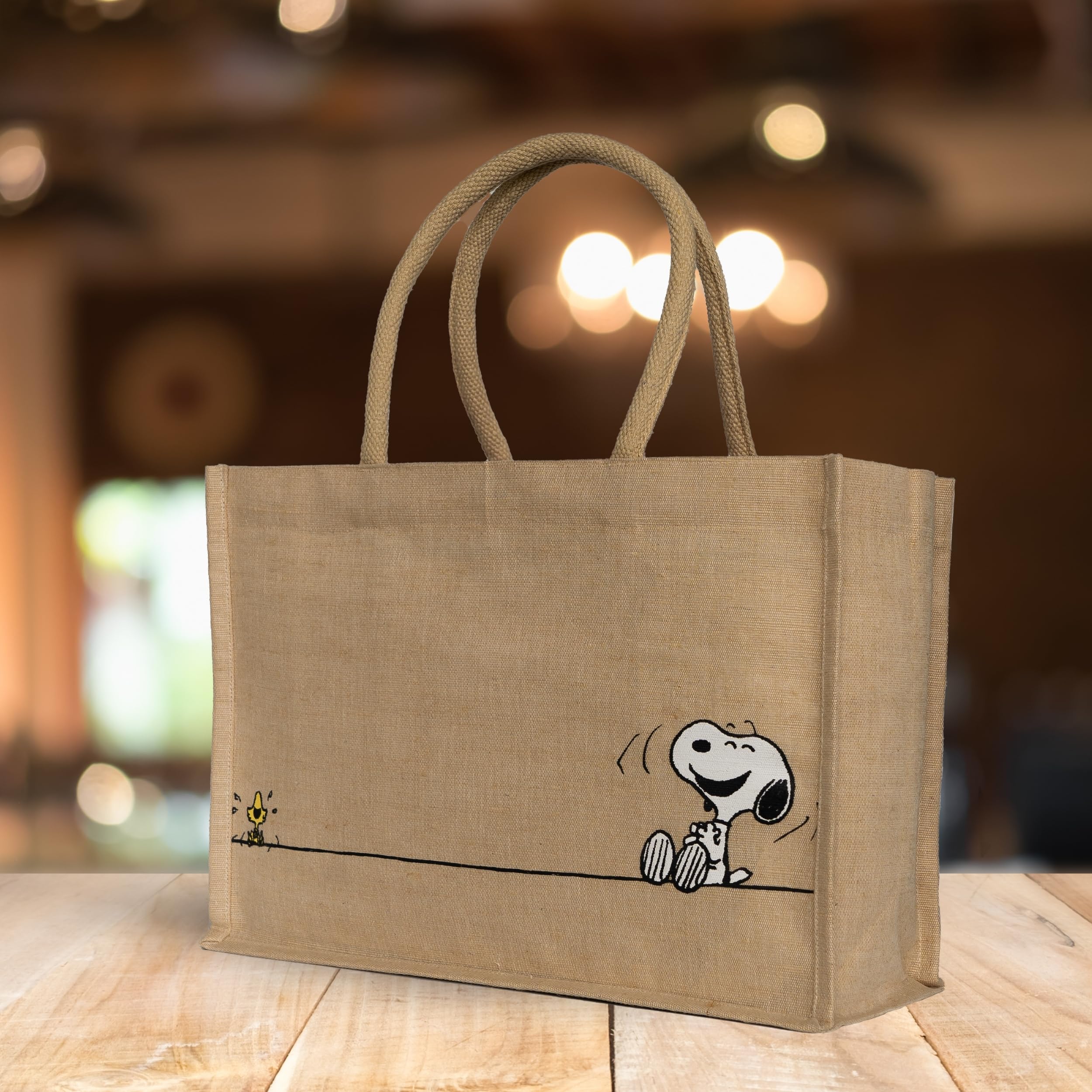 Lavatelli Kanguru Snoopy Shopper Cotone Juta con Tasca