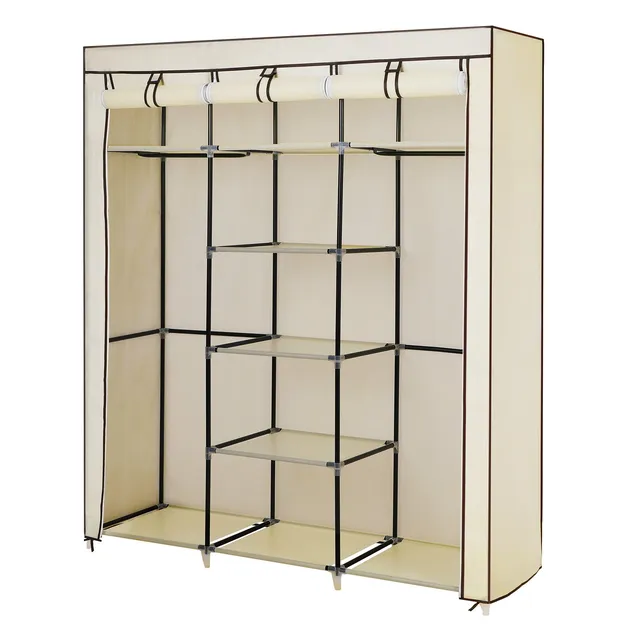 Songmics RYG12M Armadio Guardaroba Beige 150x45x175 Tessuto