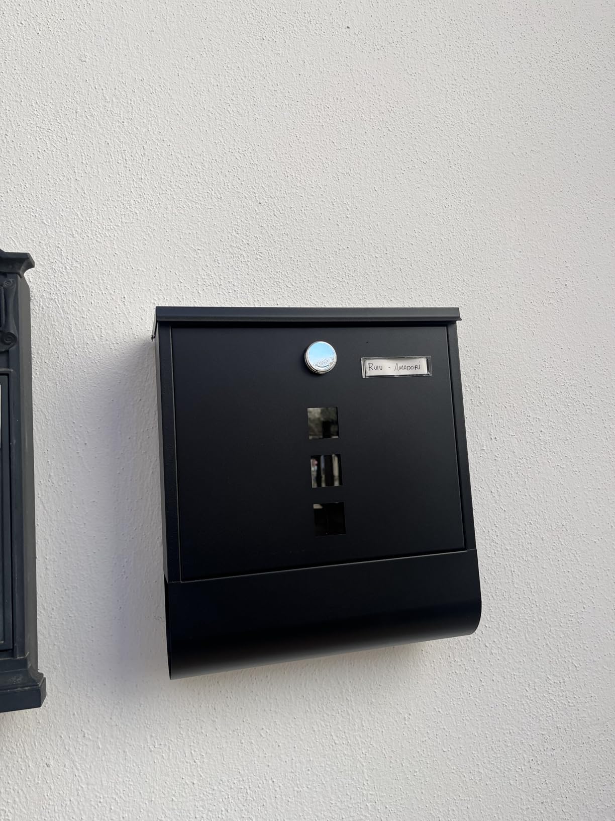 Songmics cassetta postale acciaio nera A4 30,8x33,8 cm