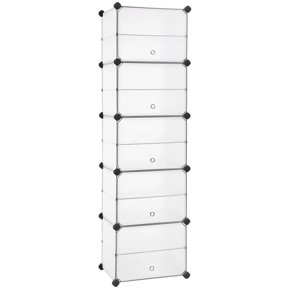 Songmics LPC503W scarpiera 10 ripiani bianco antipolvere