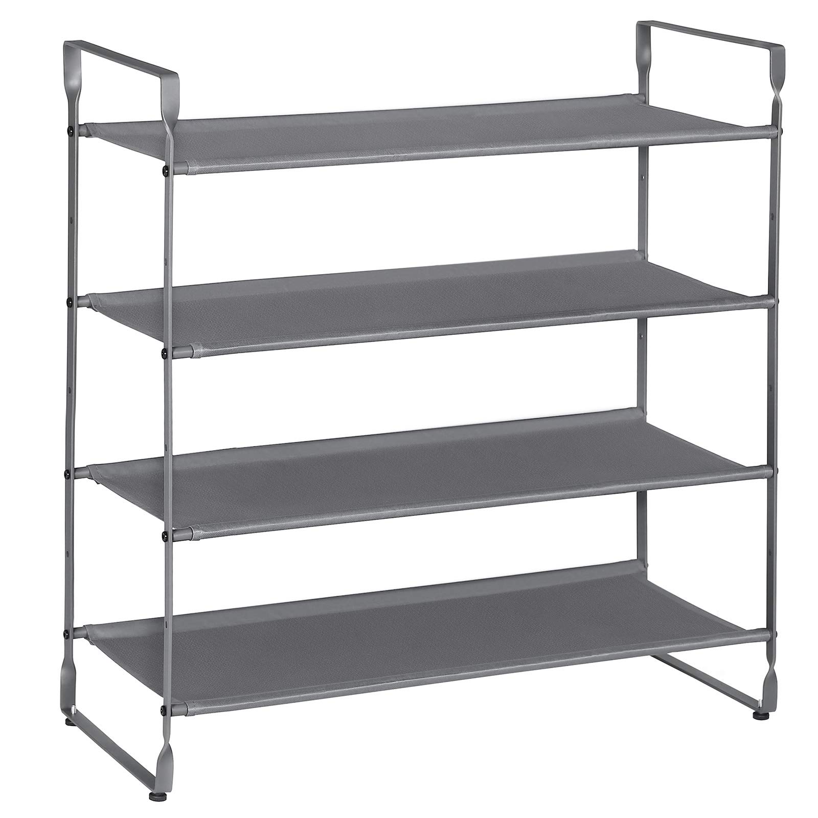 Songmics LSO04GY scarpiera tessuto 4 livelli grigia