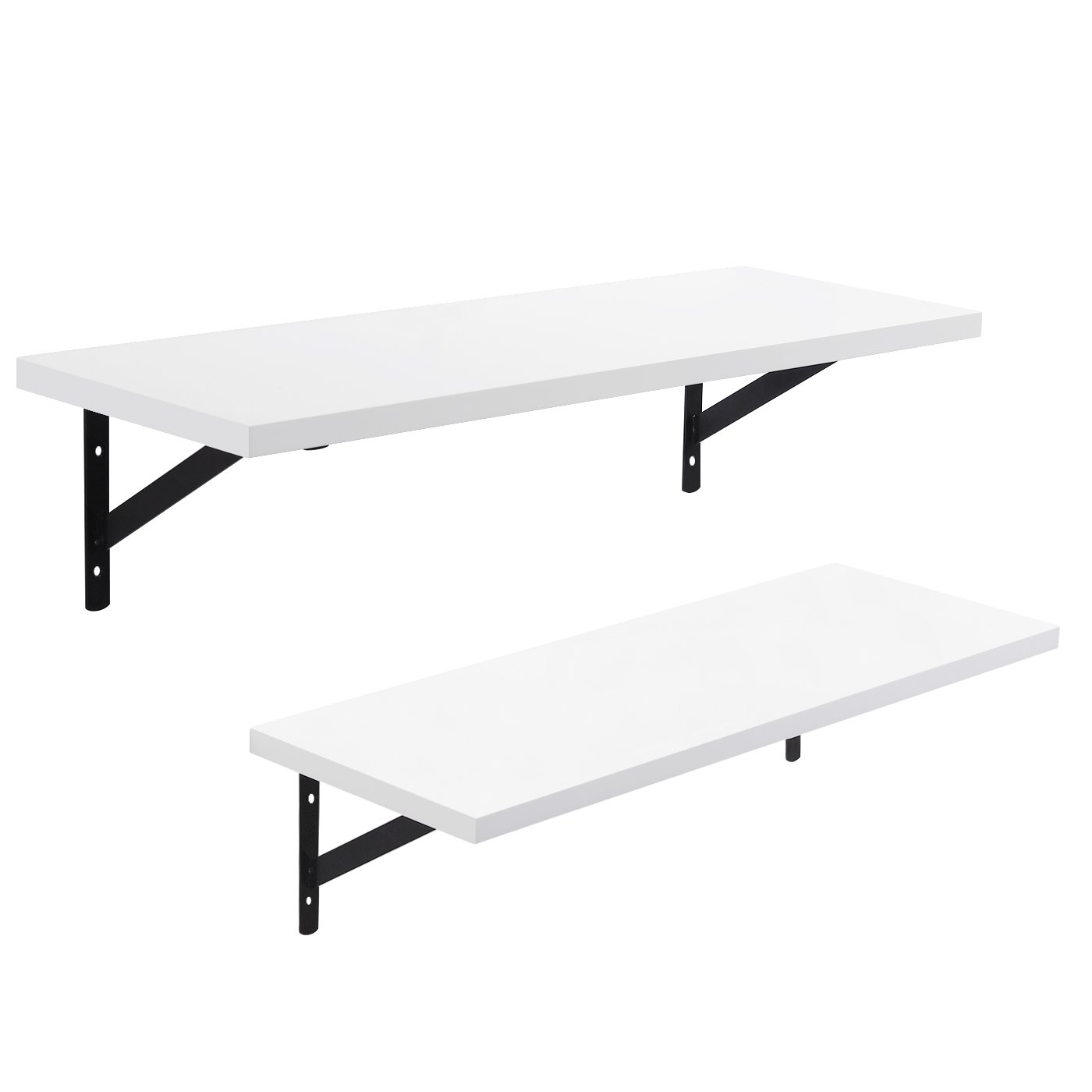 Songmics LWS02WB mensole parete bianche 60 cm 2 pezzi