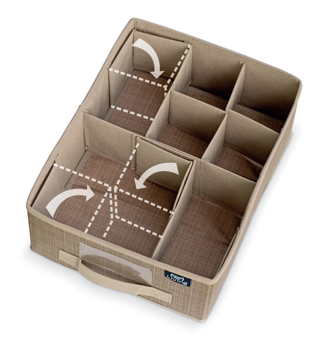 Domopak Vita Divisore Organizer 35x26,5x12 cm Regolabile